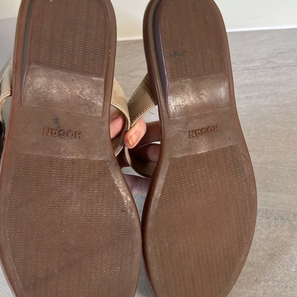 Hogan ‘Ibiza Infradito Fibbia Legno’ Patent Leather Sandals - Picture 3 of 4